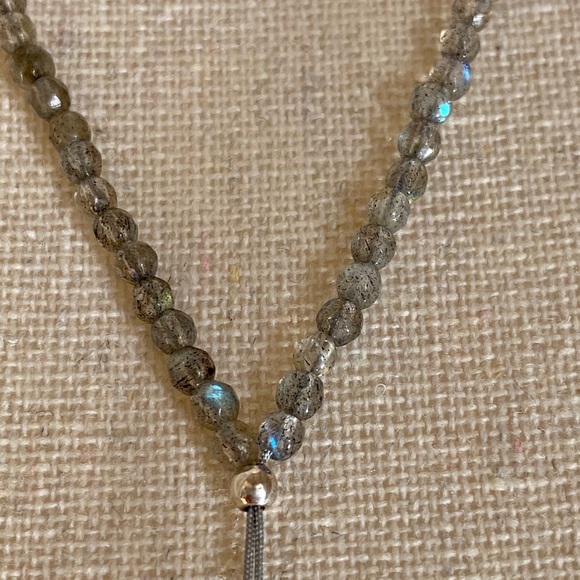 NWT Gorjana labradorite and silver lariat necklace - Picture 5 of 8